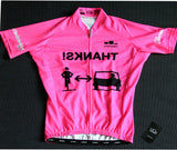 Fluorescent Pink 3 Feet Thanks Ver. 3.0 Cycling Jersey