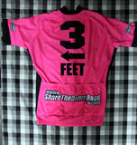 Fluorescent Pink - 3 Feet with Inverted Thanks Cycling Jersey