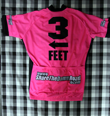 Fluorescent Pink - 3 Feet with Inverted Thanks Cycling Jersey