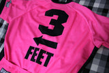 Fluorescent Pink - 3 Feet with Inverted Thanks Cycling Jersey