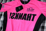 Fluorescent Pink - 3 Feet with Inverted Thanks Cycling Jersey