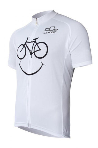 Bicycle Face White Cycling Jersey